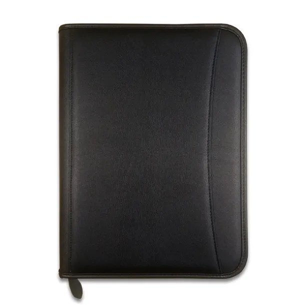 SOLARINO A A4 zipper portfolio Black