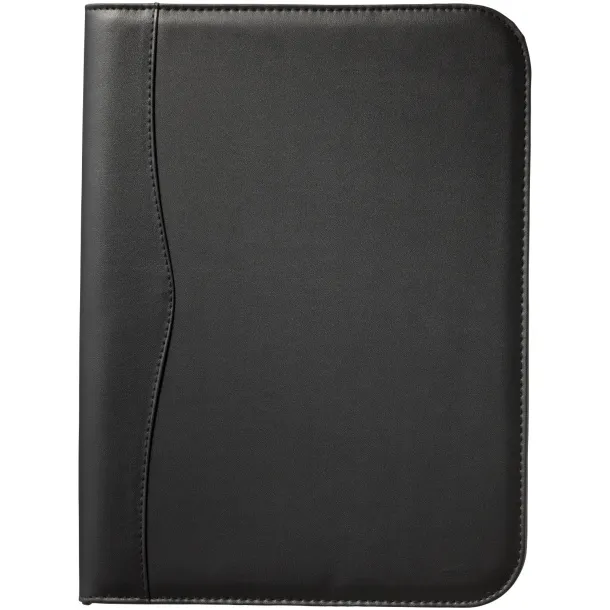 Ebony A4 zippered portfolio Crna