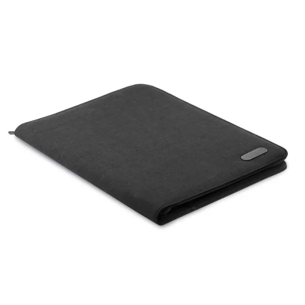 NOTES FOLDER A4 zip portfolio in polyester Black