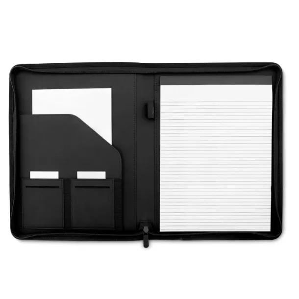 NOTES FOLDER A4 zip portfolio in polyester Black