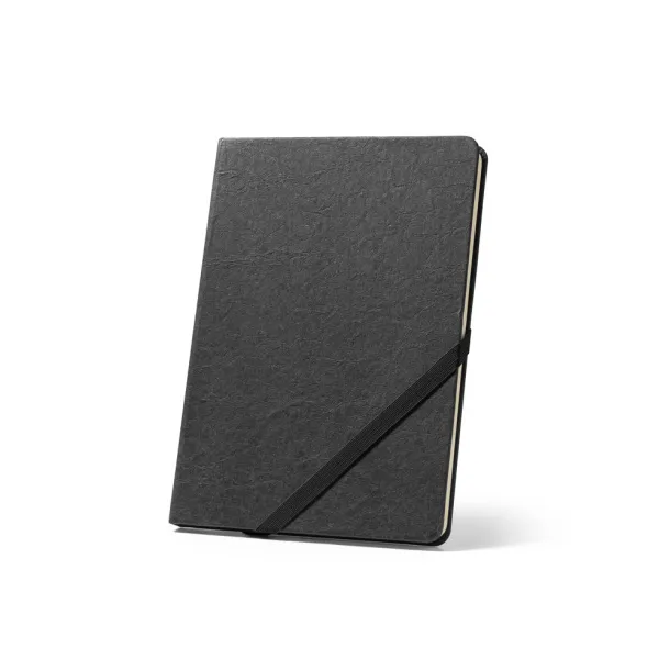 HUXLEY A5 notebook with lined pages FSC™ ivory colour Black