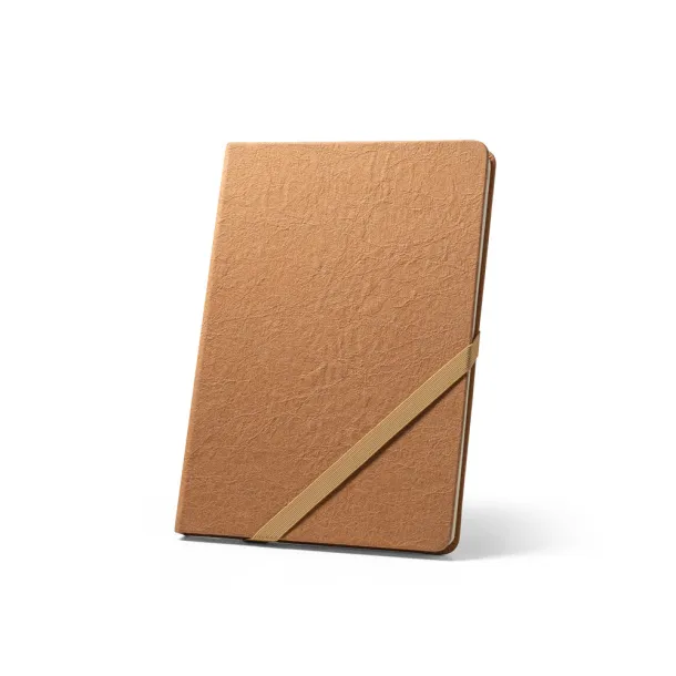 HUXLEY A5 notebook with lined pages FSC™ ivory colour Light brown