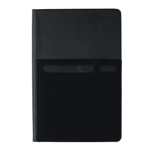  A5 Deluxe notebook with smart pockets - XD Collection Black 