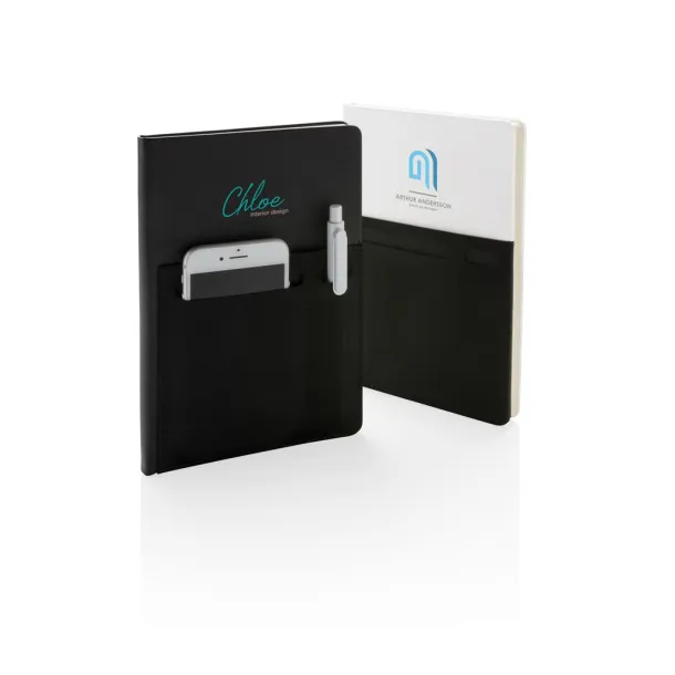  Deluxe notes s džepovima, A5 - XD Collection Crna