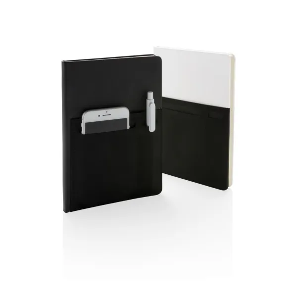  A5 Deluxe notebook with smart pockets - XD Collection Black 