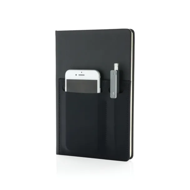  A5 Deluxe notebook with smart pockets - XD Collection Black 