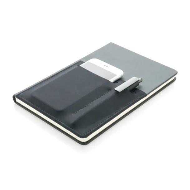  A5 Deluxe notebook with smart pockets - XD Collection Black 