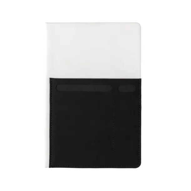  A5 Deluxe notebook with smart pockets - XD Collection White 