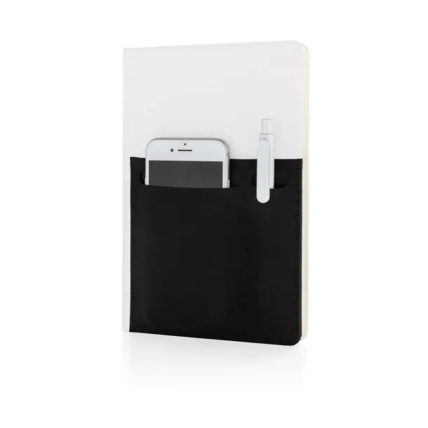  A5 Deluxe notebook with smart pockets - XD Collection White 