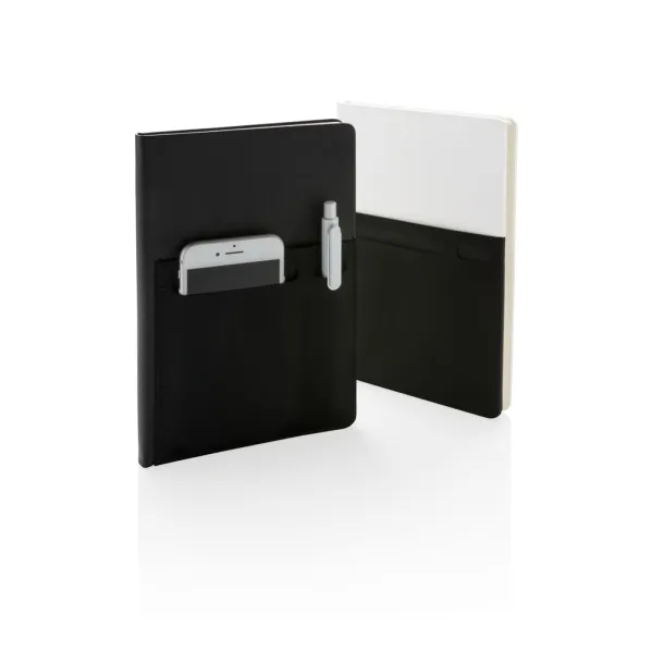  A5 Deluxe notebook with smart pockets - XD Collection White 