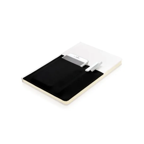  A5 Deluxe notebook with smart pockets - XD Collection White 