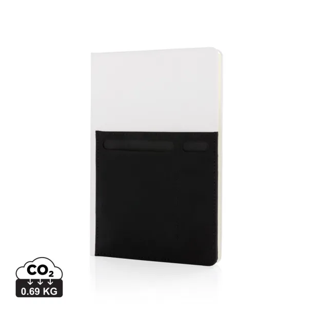  A5 Deluxe notebook with smart pockets - XD Collection White 