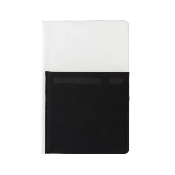  A5 Deluxe notebook with smart pockets - XD Collection White 