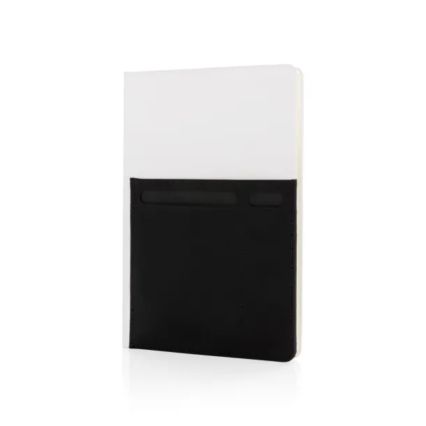  A5 Deluxe notebook with smart pockets - XD Collection White 