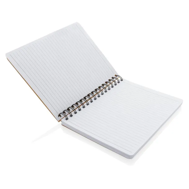  A5 Kraft spiral notebook with sticky notes - XD Collection Brown 