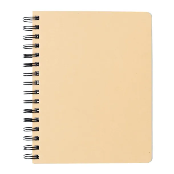  A5 Kraft spiral notebook with sticky notes - XD Collection Brown 