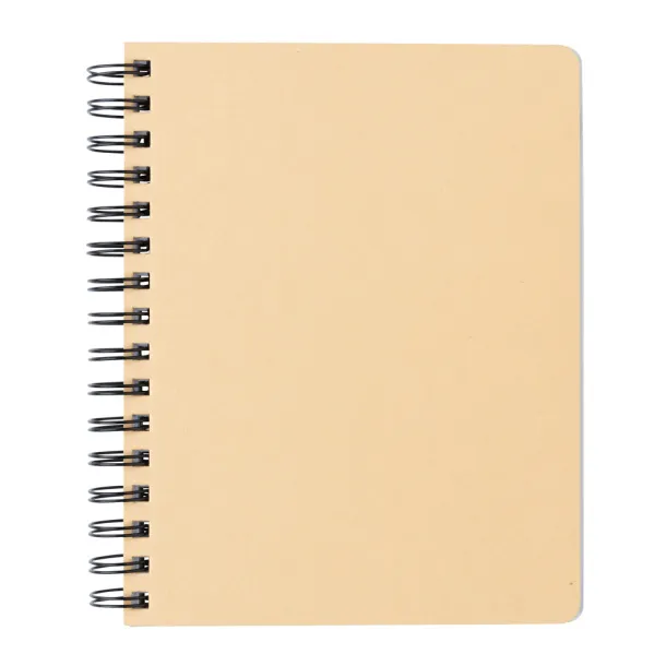  A5 Kraft spiral notebook with sticky notes - XD Collection Brown 