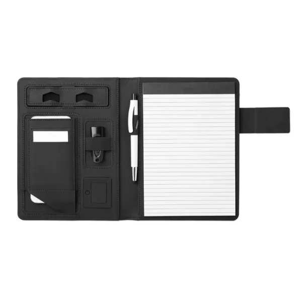 POWERNOTY A5 portfolio with power bank Black