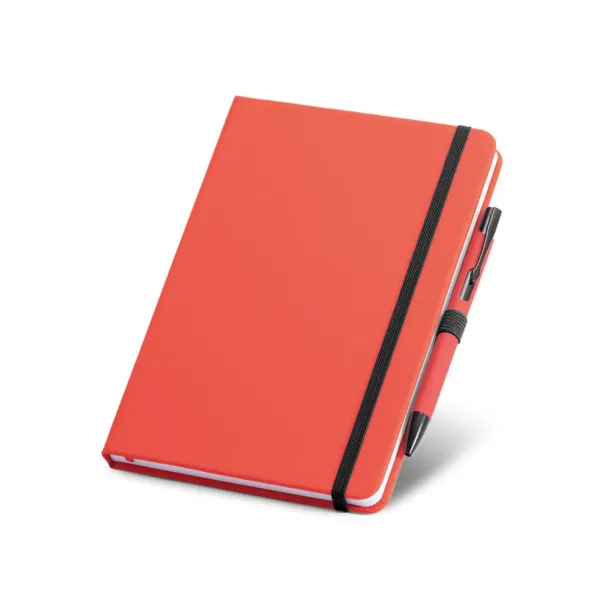 SHAW Ball pen and A5 notepad set Red