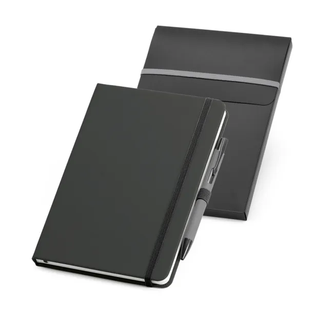 SHAW Ball pen and A5 notepad set Black