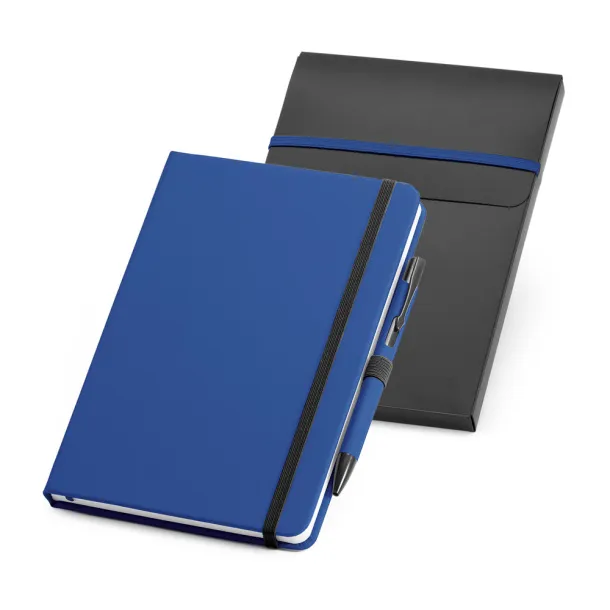 SHAW Ball pen and A5 notepad set Royal blue