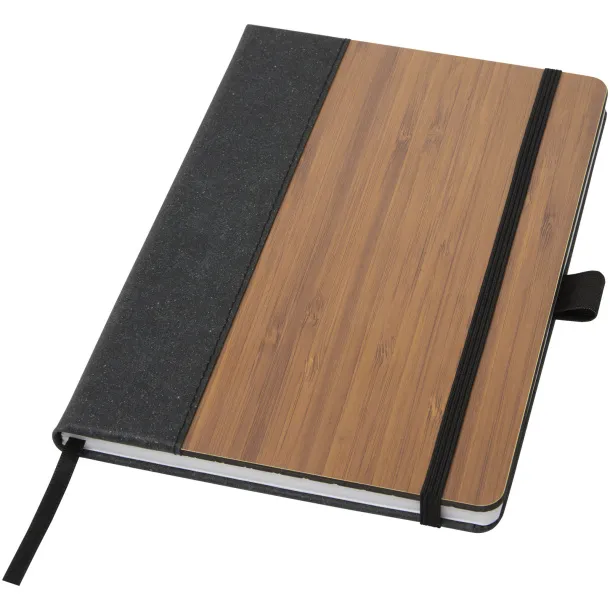 Note A5 bamboo notebook Solid black Natural