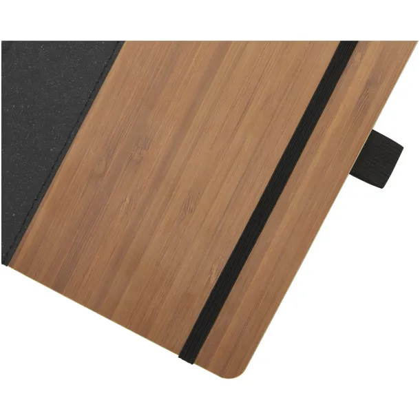 Note A5 bamboo notebook Solid black Natural