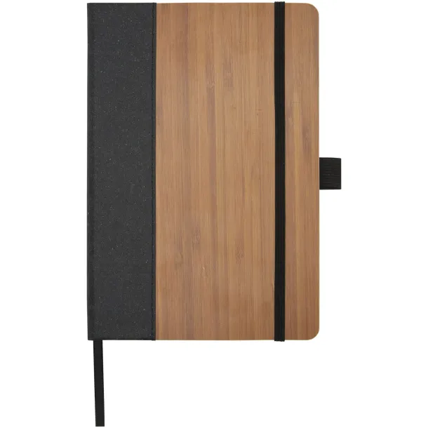 Note A5 bamboo notebook Solid black Natural