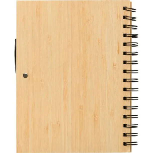  Bamboo notebook A5, ball pen wood