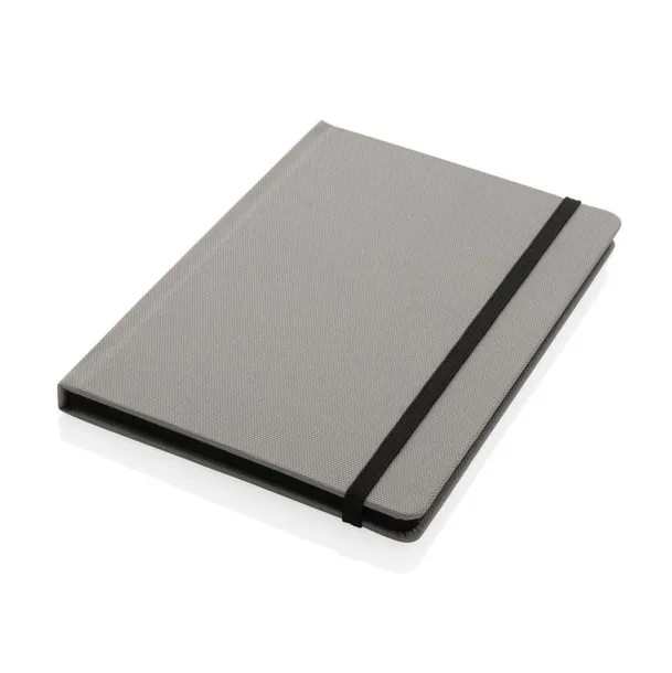  GRS certified RPET A5 notebook - XD Collection Cool Grey 7 Black