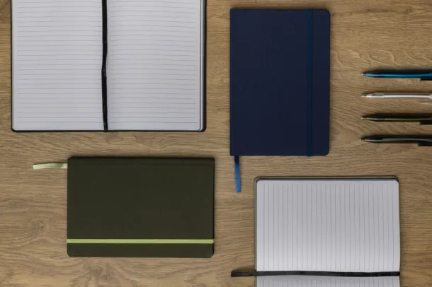  GRS certified RPET A5 notebook - XD Collection grey, black Black