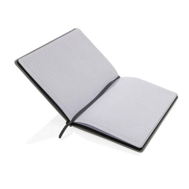  GRS certified RPET A5 notebook - XD Collection Cool Grey 7 Black