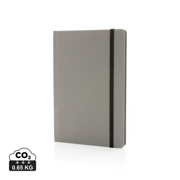  GRS certified RPET A5 notebook - XD Collection Cool Grey 7 Black