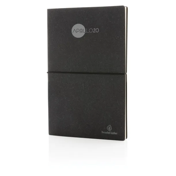  A5 recycled leather notebook - XD Collection Grey 