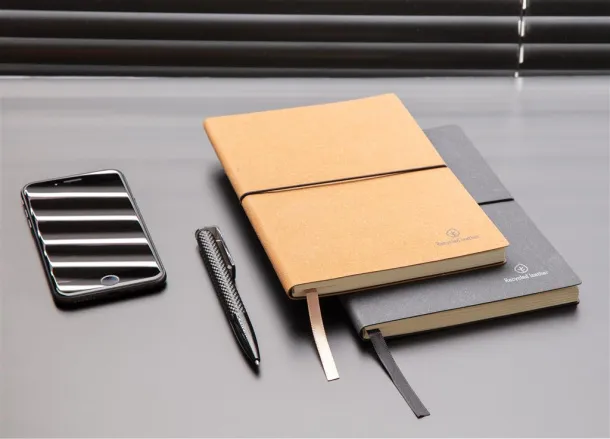  A5 recycled leather notebook - XD Collection Grey 