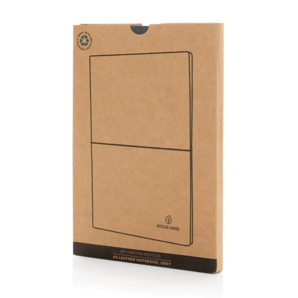  Notes od reciklirane kože, A5 - XD Collection Siva