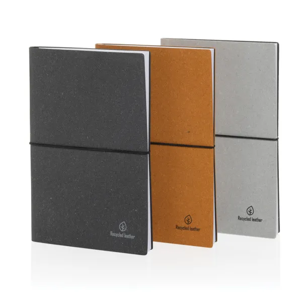  A5 recycled leather notebook - XD Collection Grey 