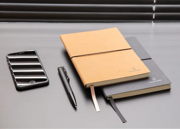  A5 recycled leather notebook - XD Collection Grey 