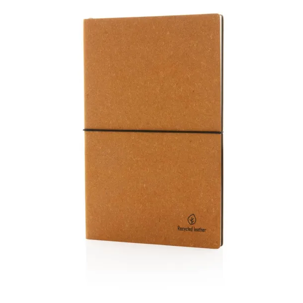  A5 recycled leather notebook - XD Collection Brown 