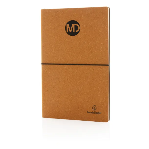  A5 recycled leather notebook - XD Collection Brown 