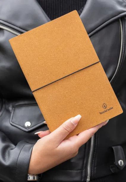  A5 recycled leather notebook - XD Collection Brown 