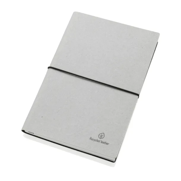  A5 recycled leather notebook - XD Collection light grey 