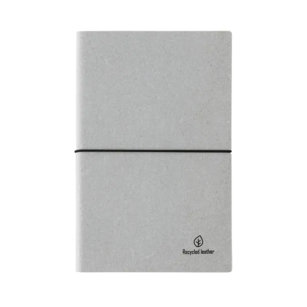  A5 recycled leather notebook - XD Collection light grey 