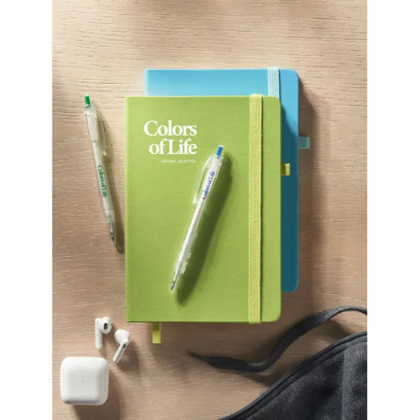 ARPU Recycled PU A5 lined notebook Lime