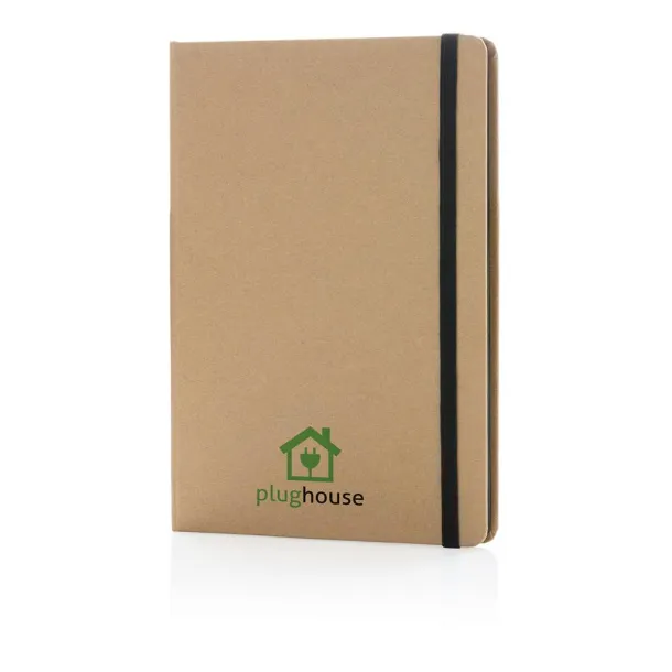  Eco-friendly A5 kraft notebook - XD Collection Black 