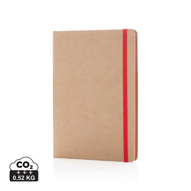  Eco-friendly A5 kraft notebook - XD Collection Red 