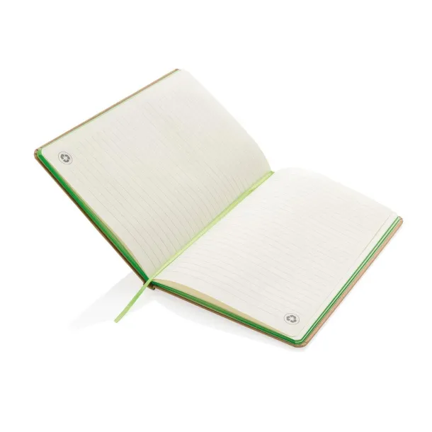  Eco-friendly A5 kraft notebook - XD Collection Green 