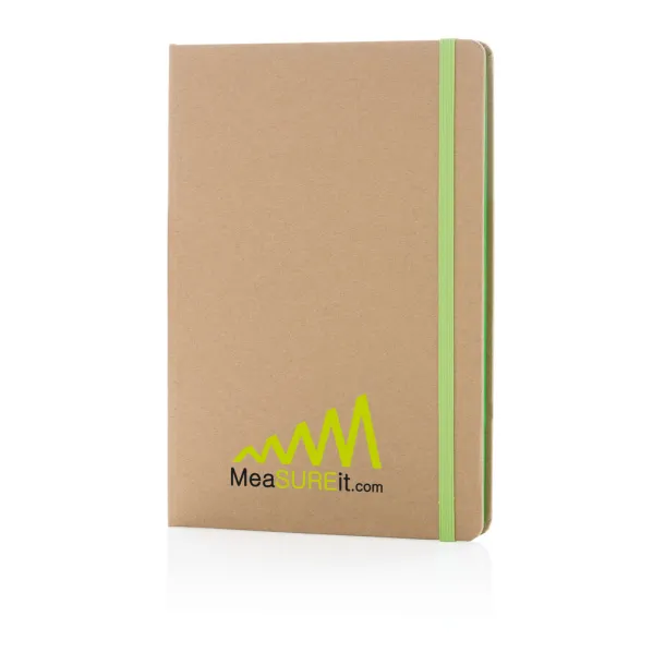  Eco-friendly A5 kraft notebook - XD Collection Green 