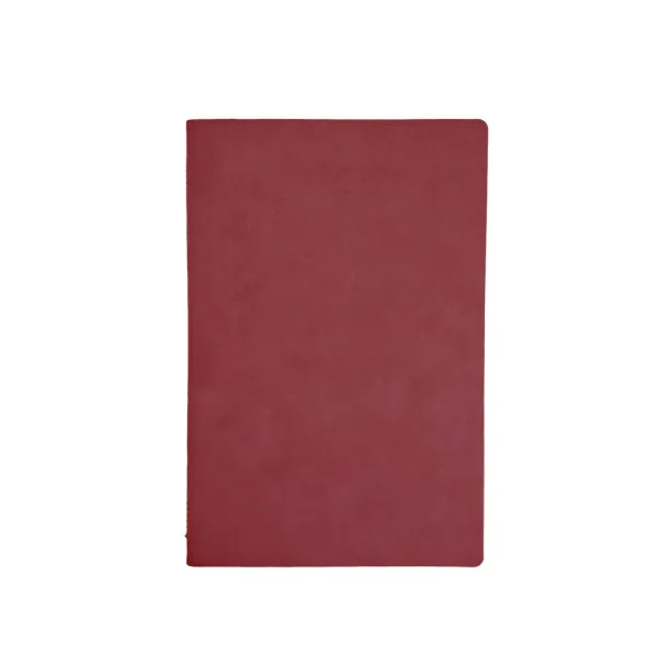 NUBUCK ECO A5 notebook with flexible covers Burgundy