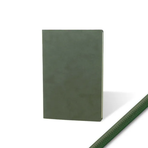 NUBUCK ECO A5 notebook with flexible covers Green